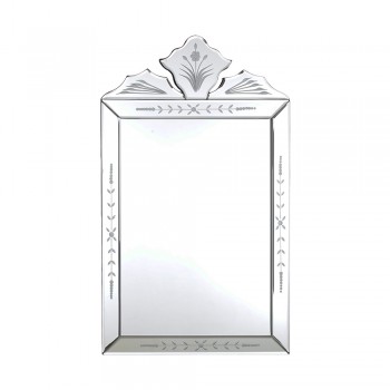 Espelho Veneziano Retangular Bordas Detalhadas 50X30CM