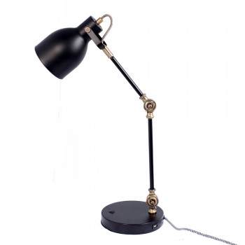 LUMINARIA ACABAMENTO EM METAL PRETO 35X17X50
