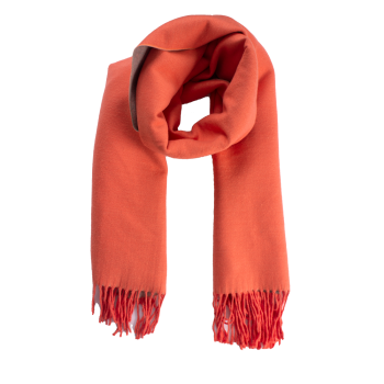 Xale 100% Acrilico Dupla Face Laranja/Caramelo 170X80CM