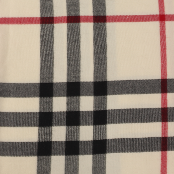 Xale 100% Acrilico Xadrez Branco com Preto 170X80CM