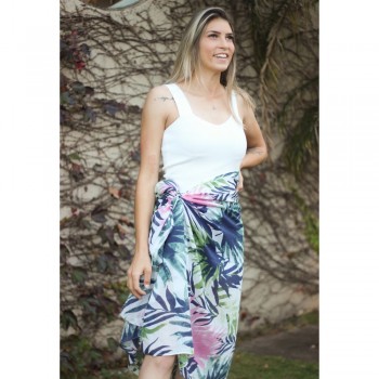 Xale 100%  Poliester Floral Tropical 180X90 CM