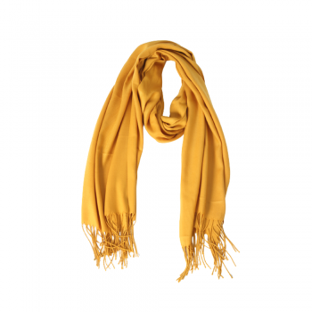 Echarpe Lisa Mostarda 220g c/ Franja Viscose 180x70 cm