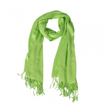 Echarpe Lisa Verde Claro 150g c/ Franja Viscose 180x70 cm