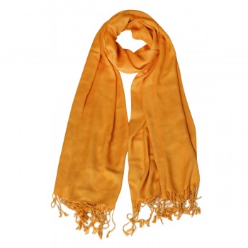 Echarpe Lisa Caramelo 150g c/ Franja Viscose 180x70 cm