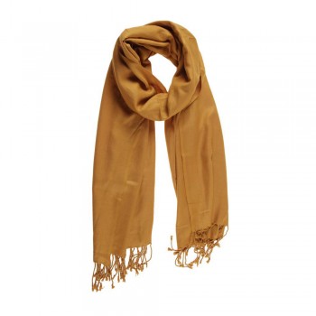 Echarpe Lisa Caramelo 220g com Franja Viscose 180x70 cm