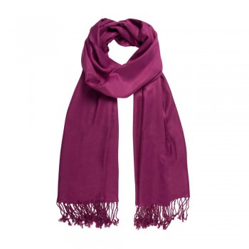 Echarpe Lisa Uva Forte 220g c/ Franja Viscose 180x70 cm