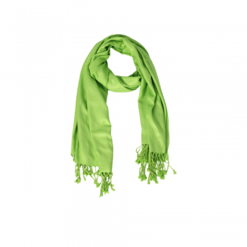 Echarpe Lisa Verde Claro 220g c/ Franja Viscose 180x70 cm