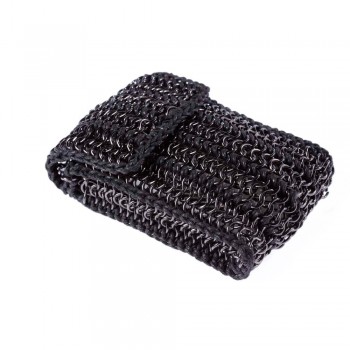 Bolsa Porta Celular com Tecido Trançado e Corrente Prata A12,5xC8 cm