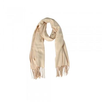 Echarpe Lisa Bege 220g c/ Franja viscose 180x70 cm