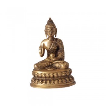 Estatua Retro Ornamental Buda Sentado Metal Bronze 13,75CM