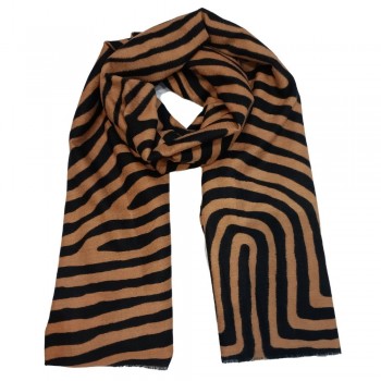 Xale 100% Poliester Zebrado Pele Medio 180 X 80 CM