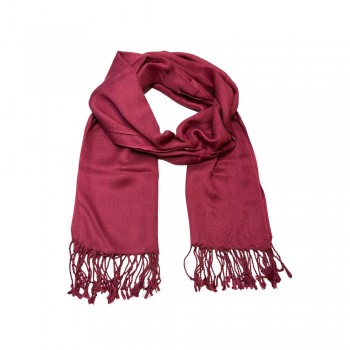 Echarpe Lisa Marsala 220g com Franja Viscose 180x70 cm