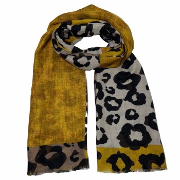 XALE 100%  POLIESTER ANIMAL PRINT AMARELO 180X90 CM