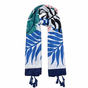 XALE 100%  POLIESTER TROPICAL AZUL 180X90 CM