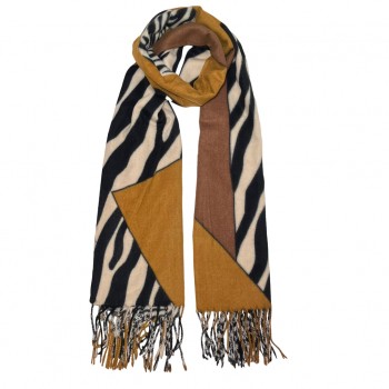 XALE 100%  POLIESTER ZEBRA CARAMELO 180X90 CM