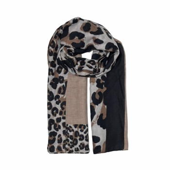 XALE 100%  POLIESTER ANIMAL PRINT BROW 180X90 CM