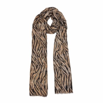 XALE 100%  POLIESTER PRINT BROWN BRILHO 180X90 CM