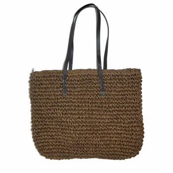 SACOLA  PALHA BROWN  47 X 37 CM 50% PAPER 50% POLIESTER