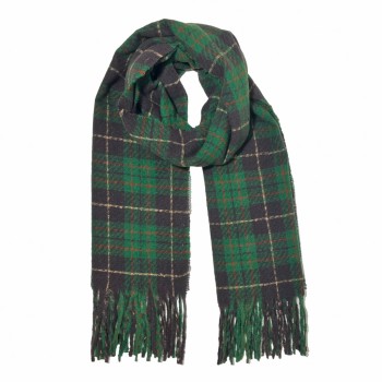 XALE 100%  POLIESTER XADREZ GREEN/BROWN 180X65 CM