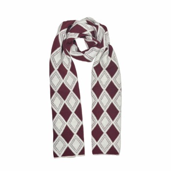 XALE 100% ACRILICO TRICOT VINHO/FENDHI 180X35CM