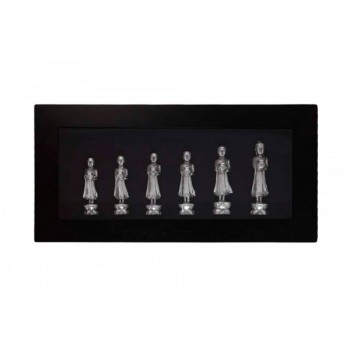 Quadro Decorativo 6 Budas A63xC123xE12 cm