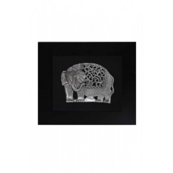 Quadro Decorativo Elefante Indiano em Metal  8x60x70 cm