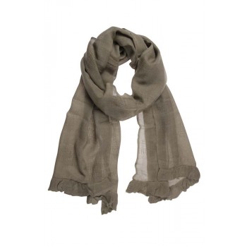 Echarpe Fendhi c/ Babado em Viscose Detalhado 160x50 cm