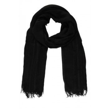 Echarpe em Viscose Preto com Franja A200xL100 cm