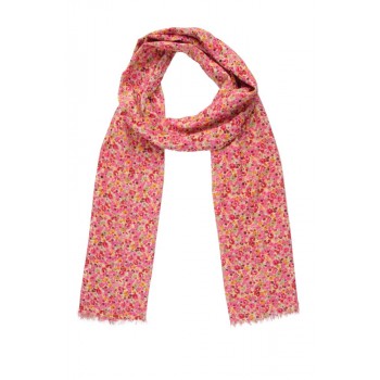 Echarpe em Algodão Floral Rosa A180xL50 cm