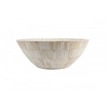 Tigela em Osso Branca A15xD40 cm