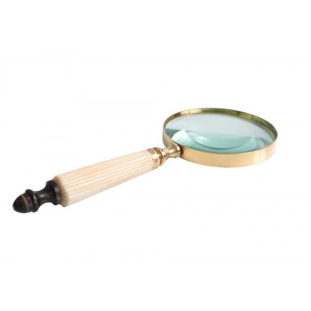 Lupa com Cabo em Resina Bege C24xD10 cm