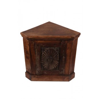 Armário de Madeira Triangular de Canto A76xL65xP41 cm