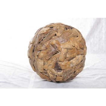 Bola Decorativa em Cascas de Madeira 100 cm