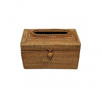 CAIXA DE RATTAN NATURAL 22 X 13 X 12 CM