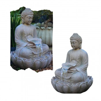 Fonte de Aguá Buda c/ Cascata em Poliresina 86x61x52 cm
