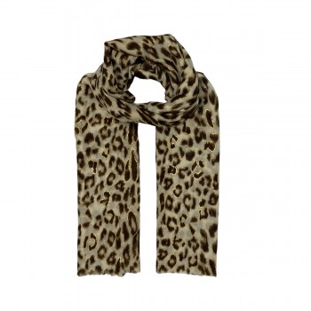 XALE 100%  POLIESTER ANIMAL PRINT BROWN COM BRILHO 180X90 CM -