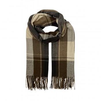 XALE 100%  POLIESTER  XADREZ MADRAS BROWN E BEGE 180 X 70 CM