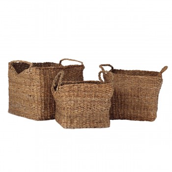 JG 3 PCS CESTO FIBRA NATURAL QUADRADO BDH-140 40X40CM