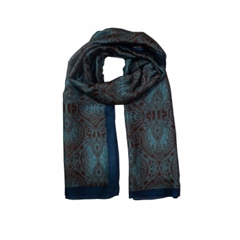 XALE 100%  POLIESTER CELINE JAMAVAR AZUL TURQUES 180X90 CM
