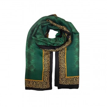 XALE 100%  POLIESTER CHLOE PRINT VERDE ESMERALDA 180X90 CM