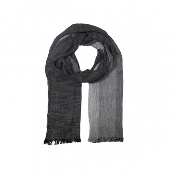 XALE 100% ACRILICO GAIA LISTRAS BLACK/GREY 170 X 65 CM