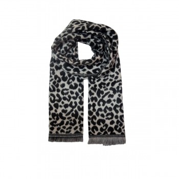 XALE 100% ACRILICO PANTHERA WHITE/BLACK  180 X 65 CM
