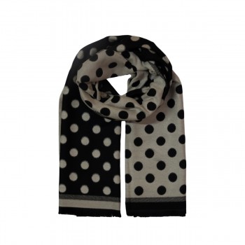 XALE 100% ACRILICO POA BLACK/WHITE  180 X 65 CM