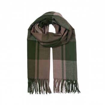 XALE 100% ACRILICO ELLEN XADREZ MOOS GREEN 180 X 65 CM